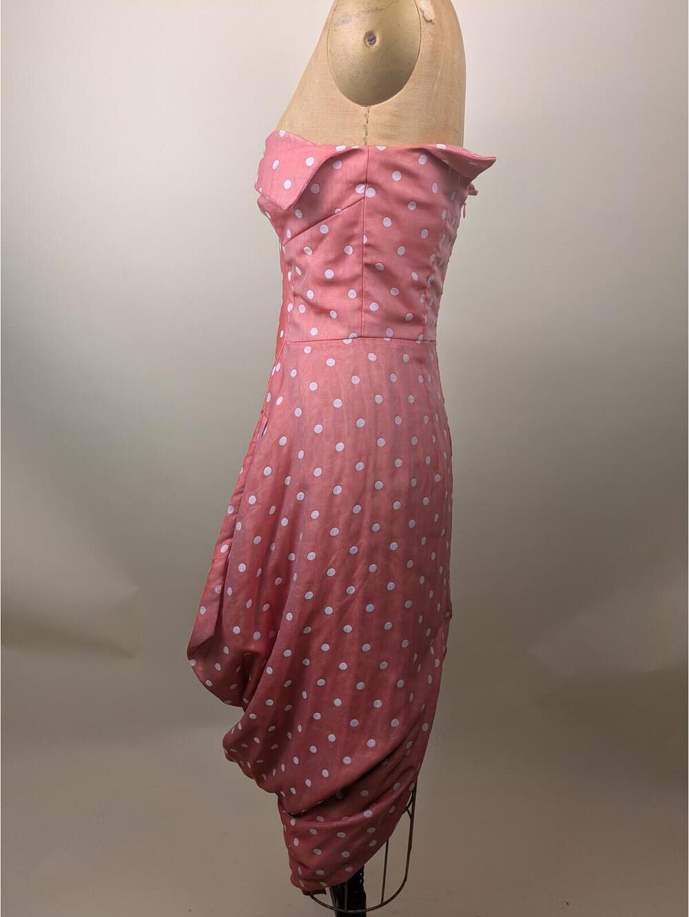 2010's vivienne westwood red label pink polka dot corset dress - Picture 5 of 9